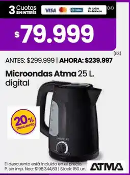 Changomas Atma microondas oferta