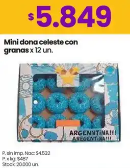 Changomas Mini dona celeste con granas oferta