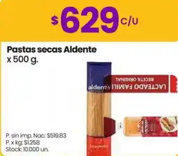 Changomas Aldente pastas secas oferta