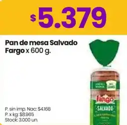 Changomas Fargo pan de mesa salvado oferta