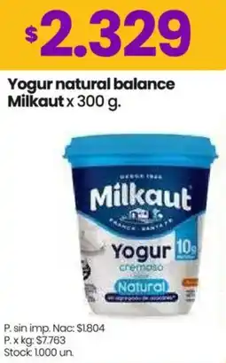 Changomas Milkaut yogur natural balance oferta