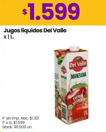 Changomas Del valle jugos líquidos oferta