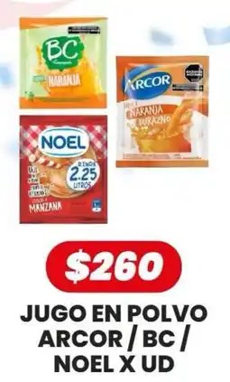 Autoservicio Capo Arcor/bc/ noel jugo en polvo oferta