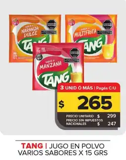 Carrefour Tang jugo en polvo varios sabores oferta