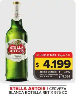 Carrefour Stella artois cerveza blanca botella ret oferta