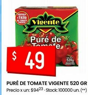 Changomas Puré de tomate vigente 520g oferta