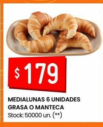 Changomas Medialunas 6 unidades grasa o manteca oferta