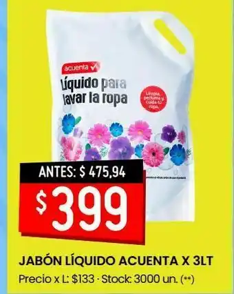 Changomas Jabón líquido acuenta x 3lt oferta