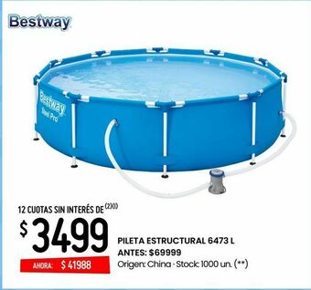 Changomas Pileta estructural 6473 l oferta