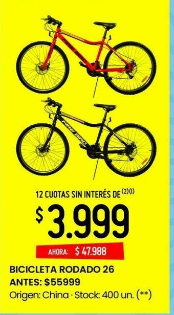 Changomas Bicicleta rodado 26 oferta