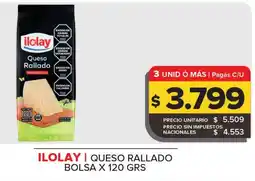 Carrefour Ilolay queso rallado bolsa oferta