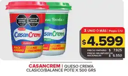 Carrefour Casancrem queso crema clasico/balance pote oferta