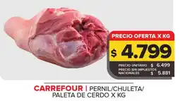Carrefour Carrefour pernil/chuleta/ paleta de cerdo oferta