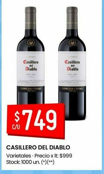 Walmart Casillero del diablo oferta