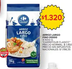 Carrefour Carrefour clasicc arroz largo fino 00000 oferta