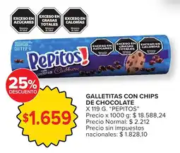 Carrefour Pepitos galletitas con chips de chocolate oferta