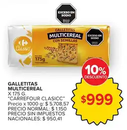 Carrefour Multicereal galletitas oferta
