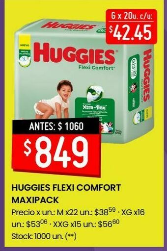 Walmart Huggies flexi comfort maxipack oferta