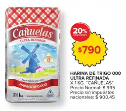 Carrefour Cañuelas harina de trigo 000 ultra refinada oferta