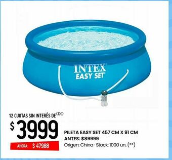 Walmart Pileta easy set 457 cm x 91 cm oferta
