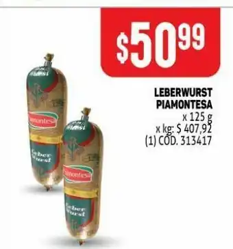 Makro Leberwurst piamontesa 150g oferta