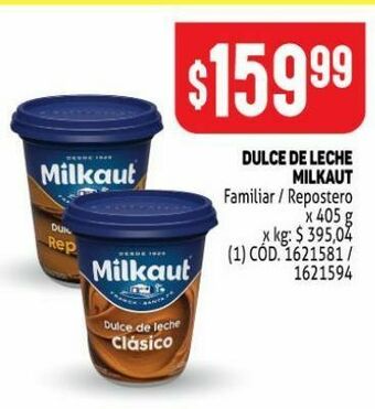 Makro Dulce de leche milkaut 405g oferta