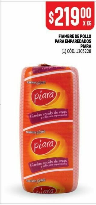 Makro Fiambre de pollo piara x kg oferta