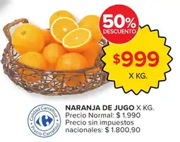 Carrefour Naranja de jugo oferta
