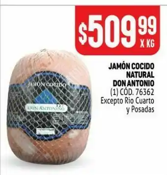 Makro Jamón cocido natural don antonio x kg oferta