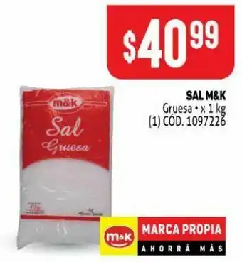 Makro Sal gruesa m&k 1kg oferta