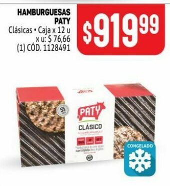 Makro Hamburguesas paty clasicas caja 12u oferta