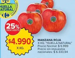 Carrefour Huella natural manzana roja oferta