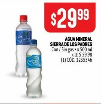 Makro Agua mineral sierra de los padres 500ml oferta