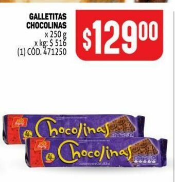 Makro Galletas chocolinas 250g oferta