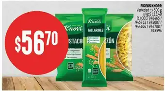 Makro Fideos knorr 500g oferta