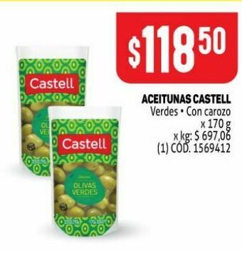 Makro Aceitunas castell 170g oferta