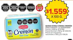 Carrefour La serenísima queso doble crema cremón fraccionado oferta