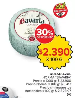 Carrefour Bavaria queso azul horma oferta