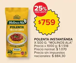Carrefour Molinos ala polenta instantánea oferta