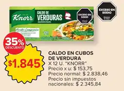 Carrefour Knorr caldo en cubos de verdura oferta