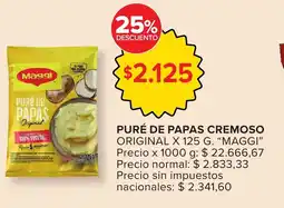 Carrefour Maggi puré de papas cremoso original oferta