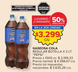 Carrefour Pepsi gaseosa cola regular botella oferta