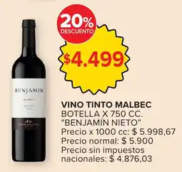Carrefour Benjamín nieto vino tinto malbec botella oferta