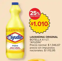 Carrefour Ayudín lavandina original botella oferta