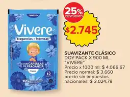Carrefour Vivere suavizante clásico doy pack oferta