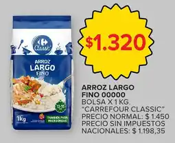 Carrefour Carrefour classic también para microondas arroz largo fino 00000 bolsa oferta