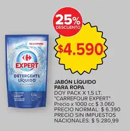 Carrefour Carrefour expert jabón líquido para ropa doy pack oferta