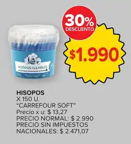 Carrefour Carrefour soft hisopos oferta