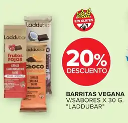 Carrefour Laddubar barritas vegana v/sabores oferta