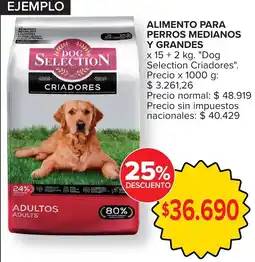 Carrefour Dog selection criadores alimento para perros medianos y grandes oferta